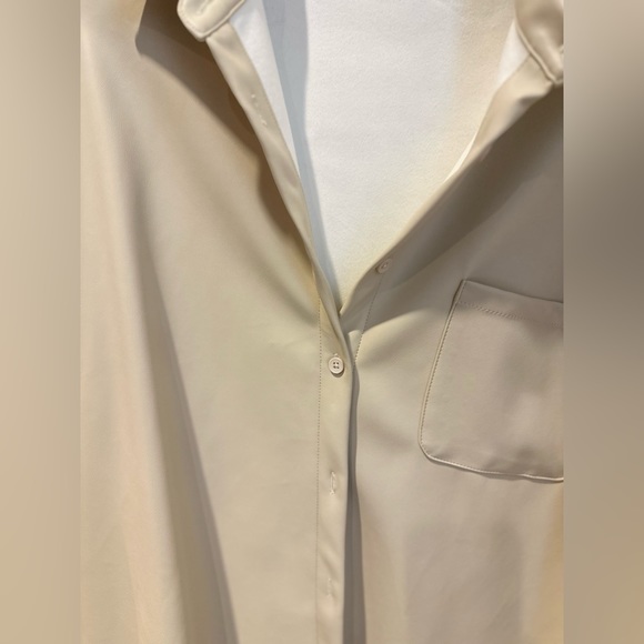 Cream Leather Jacket S/M NEW - Picture 4 of 8